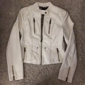 White leather jacket